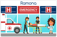 Thumbnail for Personalized Doctors & Nurses Placemat VII - Emergency Room - Black Girl I -  View