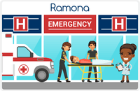 Thumbnail for Personalized Doctors & Nurses Placemat VII - Emergency Room - Black Girl II -  View