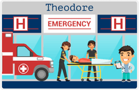 Thumbnail for Personalized Doctors & Nurses Placemat VIII - Emergency Room - Black Hair Boy -  View