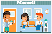 Thumbnail for Personalized Doctors & Nurses Placemat X - Waiting Room - Black Boy I -  View
