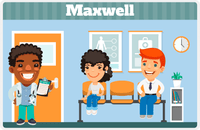 Thumbnail for Personalized Doctors & Nurses Placemat X - Waiting Room - Black Boy II -  View
