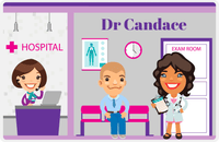 Thumbnail for Personalized Doctors & Nurses Placemat XIII - Reception Area - Black Girl I -  View