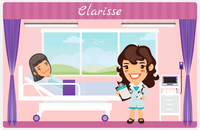 Thumbnail for Personalized Doctors & Nurses Placemat XV - Recovery Room - Brunette Girl -  View