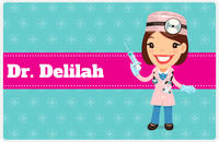 Thumbnail for Personalized Doctors & Nurses Placemat XVIII - Brunette Girl -  View