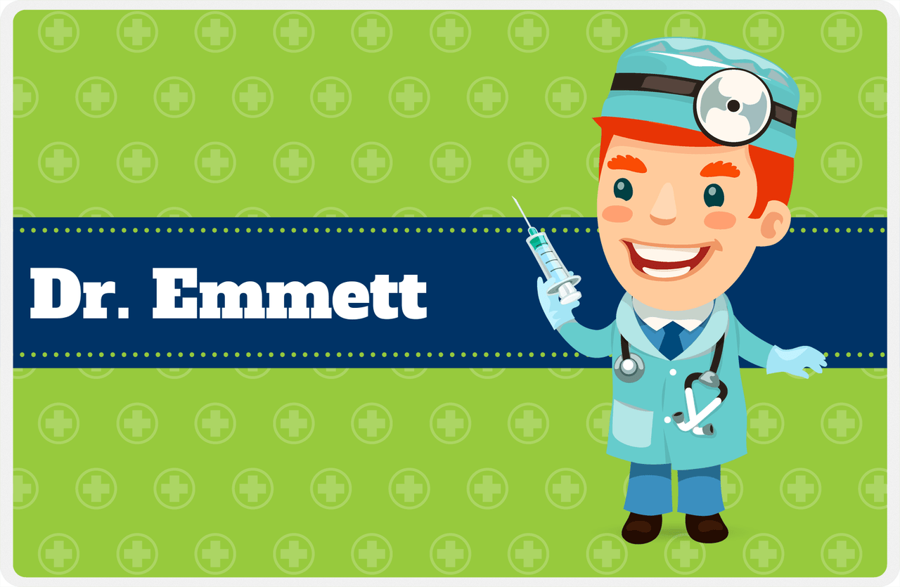 Personalized Doctors & Nurses Placemat XIX - Redhead Boy -  View