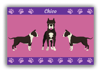 Thumbnail for Personalized Dogs Canvas Wrap & Photo Print III - Purple Background - American Staffordshire Terrier - Front View