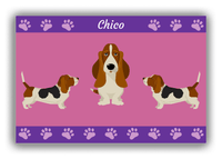 Thumbnail for Personalized Dogs Canvas Wrap & Photo Print III - Purple Background - Basset Hound - Front View