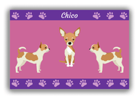Thumbnail for Personalized Dogs Canvas Wrap & Photo Print III - Purple Background - Chihuahua - Front View