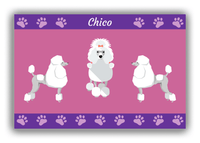 Thumbnail for Personalized Dogs Canvas Wrap & Photo Print III - Purple Background - Poodle - Front View