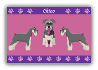 Thumbnail for Personalized Dogs Canvas Wrap & Photo Print III - Purple Background - Schnauzer - Front View