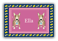 Thumbnail for Personalized Dogs Canvas Wrap & Photo Print V - Purple Background - Bull Terrier - Front View
