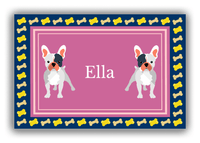 Thumbnail for Personalized Dogs Canvas Wrap & Photo Print V - Purple Background - French Bulldog - Front View