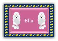 Thumbnail for Personalized Dogs Canvas Wrap & Photo Print V - Purple Background - Poodle - Front View