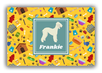 Thumbnail for Personalized Dogs Canvas Wrap & Photo Print VI - Yellow Background - Bedlington Terrier - Front View