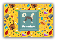 Thumbnail for Personalized Dogs Canvas Wrap & Photo Print VI - Yellow Background - Chinese Crested Dog - Front View