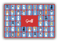Thumbnail for Personalized Dogs Canvas Wrap & Photo Print VII - Blue Squares - Front View