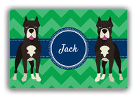 Thumbnail for Personalized Dogs Canvas Wrap & Photo Print VIII - Green Background - American Staffordshire Terrier - Front View