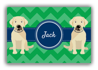 Thumbnail for Personalized Dogs Canvas Wrap & Photo Print VIII - Green Background - Labrador Retriever - Front View