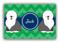 Thumbnail for Personalized Dogs Canvas Wrap & Photo Print VIII - Green Background - Sheep Dog - Front View