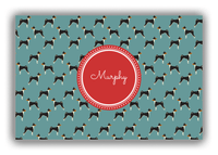 Thumbnail for Personalized Dogs Canvas Wrap & Photo Print IX - Teal Background - Basenji - Front View