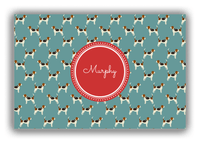 Thumbnail for Personalized Dogs Canvas Wrap & Photo Print IX - Teal Background - Beagle - Front View