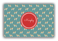 Thumbnail for Personalized Dogs Canvas Wrap & Photo Print IX - Teal Background - Chihuahua - Front View