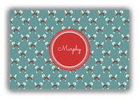 Thumbnail for Personalized Dogs Canvas Wrap & Photo Print IX - Teal Background - Chinese Crested Dog - Front View