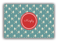 Thumbnail for Personalized Dogs Canvas Wrap & Photo Print IX - Teal Background - Poodle - Front View