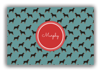 Thumbnail for Personalized Dogs Canvas Wrap & Photo Print IX - Teal Background - Rottweiler - Front View