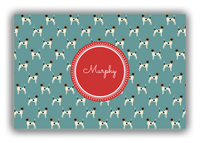 Thumbnail for Personalized Dogs Canvas Wrap & Photo Print IX - Teal Background - Toy Fox Terrier - Front View