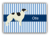 Thumbnail for Personalized Dogs Canvas Wrap & Photo Print X - Blue Background - Borzoi - Front View