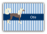 Thumbnail for Personalized Dogs Canvas Wrap & Photo Print X - Blue Background - Chinese Crested Dog - Front View
