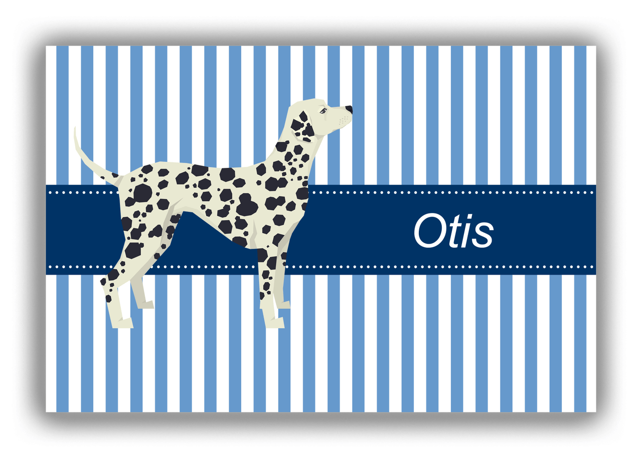 Personalized Dogs Canvas Wrap & Photo Print X - Blue Background - Dalmatian - Front View