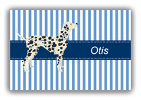 Thumbnail for Personalized Dogs Canvas Wrap & Photo Print X - Blue Background - Dalmatian - Front View