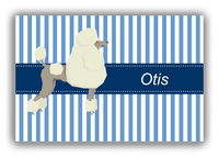 Thumbnail for Personalized Dogs Canvas Wrap & Photo Print X - Blue Background - Poodle - Front View