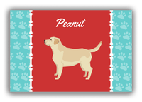 Thumbnail for Personalized Dogs Canvas Wrap & Photo Print XI - Red Background - Labrador Retriever - Front View
