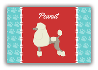 Thumbnail for Personalized Dogs Canvas Wrap & Photo Print XI - Red Background - Poodle - Front View