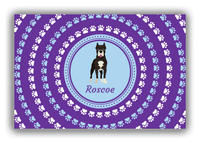 Thumbnail for Personalized Dogs Canvas Wrap & Photo Print XII - Purple Background - American Staffordshire Terrier - Front View