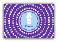 Thumbnail for Personalized Dogs Canvas Wrap & Photo Print XII - Purple Background - Bedlington Terrier - Front View