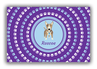 Thumbnail for Personalized Dogs Canvas Wrap & Photo Print XII - Purple Background - Bull Terrier - Front View