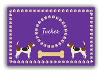 Thumbnail for Personalized Dogs Canvas Wrap & Photo Print XIV - Purple Background - Beagle - Front View