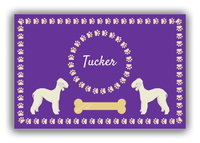 Thumbnail for Personalized Dogs Canvas Wrap & Photo Print XIV - Purple Background - Bedlington Terrier - Front View
