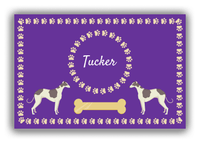 Thumbnail for Personalized Dogs Canvas Wrap & Photo Print XIV - Purple Background - Greyhound - Front View