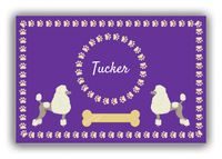 Thumbnail for Personalized Dogs Canvas Wrap & Photo Print XIV - Purple Background - Poodle - Front View