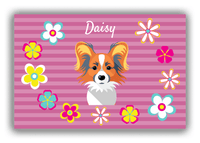 Thumbnail for Personalized Dogs Canvas Wrap & Photo Print XIX - Pink Background - Longhair Chihuahua - Front View