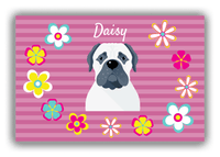 Thumbnail for Personalized Dogs Canvas Wrap & Photo Print XIX - Pink Background - Bull Dog - Front View