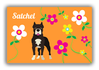 Thumbnail for Personalized Dogs Canvas Wrap & Photo Print XXV - Orange Background - American Staffordshire Terrier - Front View