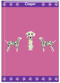 Thumbnail for Personalized Dogs Journal III - Purple Background - Dalmatian - Front View