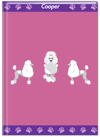 Thumbnail for Personalized Dogs Journal III - Purple Background - Poodle - Front View