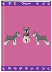 Thumbnail for Personalized Dogs Journal III - Purple Background - Schnauzer - Front View